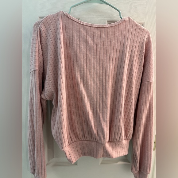 OGL Blush Wide Rib Surplice Top-NWOT - Picture 2 of 8